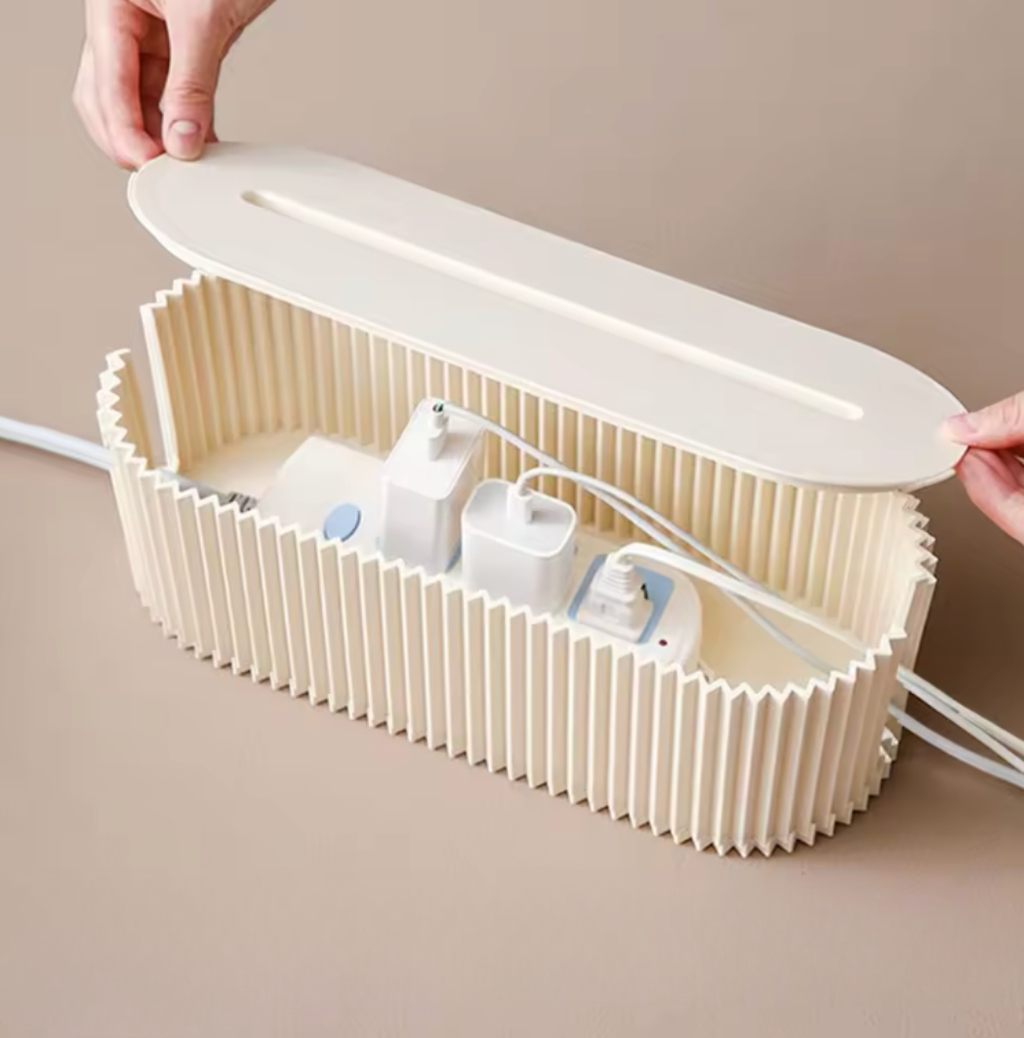 Stilren Kabelbox – Dölj sladdar, grenuttag & skapa ordning i hemmet!